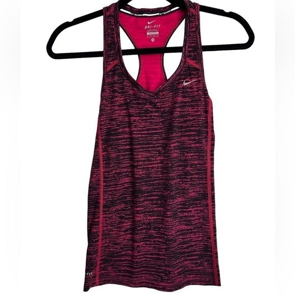 Nike Running Miler Purple Pink Dri-Fit V-Neck Racerback Tank Top- Size X-Small - Picture 1 of 6